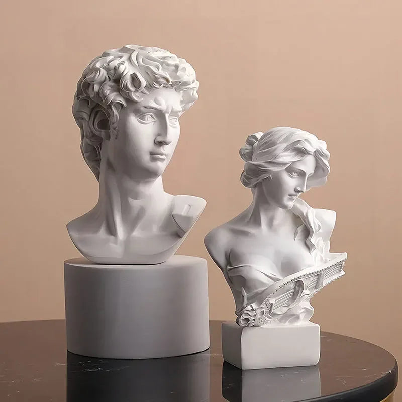 Apollo Bust Greek and Roman Mythology God of Sunlight Resin Head Bust Sculpture Figurine Home Decor