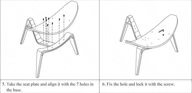 High Quality Solid Wood Three-Legged Chair Ash Plywood Black Faux Leather Living Room Furniture Modern Leisure Chairs