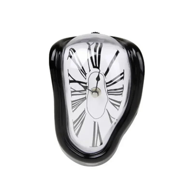 2024 New Novel Surreal Melting Distorted Wall Clocks Surrealist Salvador Dali Style Wall Decororation Home Garden Clock