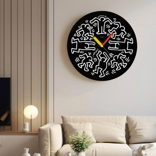 10-inch Wall Clock Silent Household Acrylic Round Large Wall Clock for Bedroom Bathroom Living Room Office Wall Decor