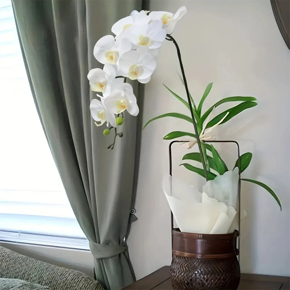 Exquisite 69cm Artificial Phalaenopsis Orchid Stems - Real Touch for Elegant Decor