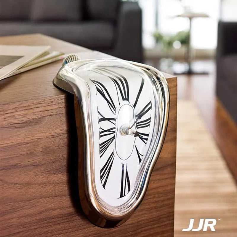 2024 New Novel Surreal Melting Distorted Wall Clocks Surrealist Salvador Dali Style Wall Decororation Home Garden Clock