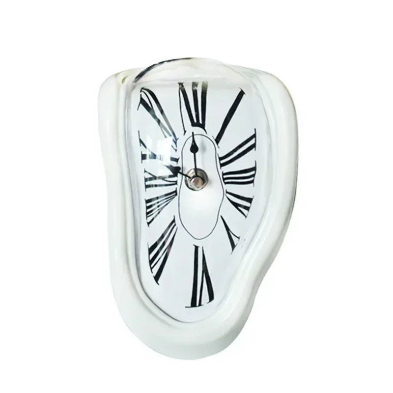 2024 New Novel Surreal Melting Distorted Wall Clocks Surrealist Salvador Dali Style Wall Decororation Home Garden Clock