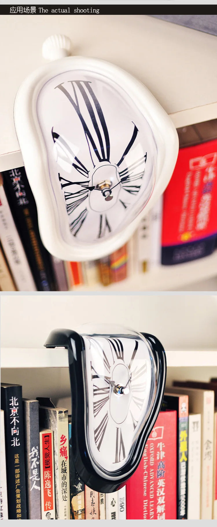 2024 New Novel Surreal Melting Distorted Wall Clocks Surrealist Salvador Dali Style Wall Decororation Home Garden Clock